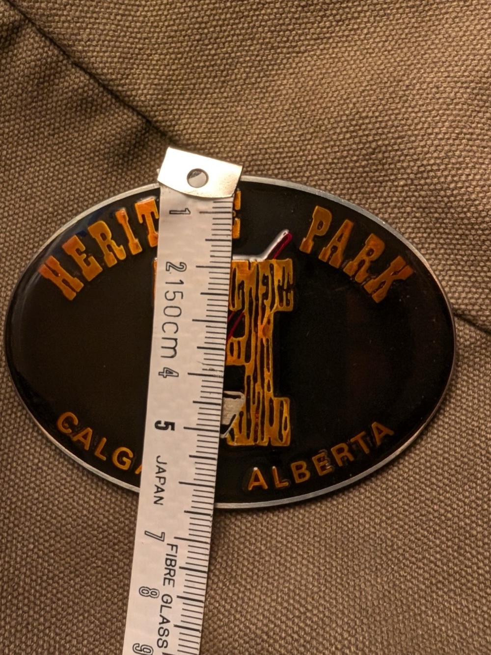 RARE 1980s Vintage Heritage Park Belt Buckle Diecast Made In Canada Alberta - Picture 3 of 7
